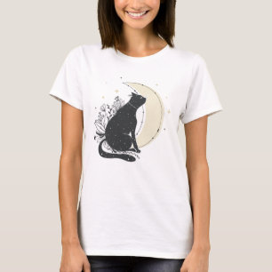 Vintage Art Moon Cat T-Shirt
