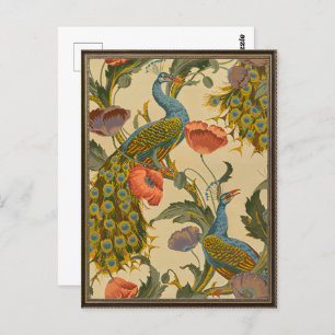 Vintage Art Nouveau 1896 The Peacock Pattern Postcard