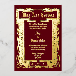 Vintage Art Nouveau 1902 Floral Border Wedding