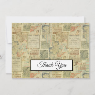 vintage art nouveau 1920's antique thank you