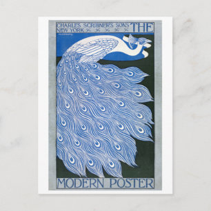 Vintage Art Nouveau Advertising Poster - Peacock Postcard