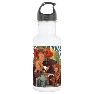 Vintage Art Nouveau Alphonse Mucha 532 Ml Water Bottle