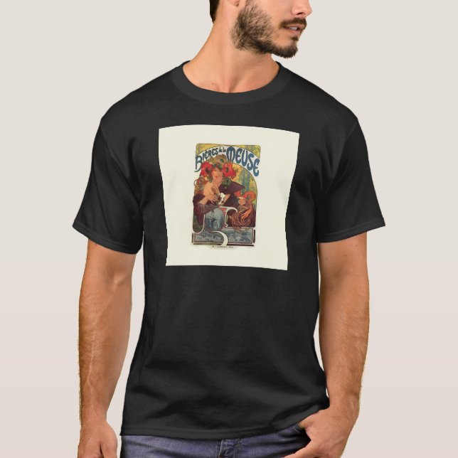 Vintage Art Nouveau Alphonse Mucha T-Shirt (Front)