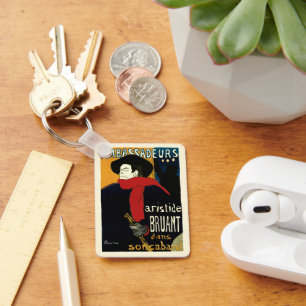 Vintage Art Nouveau Ambassadeurs, Toulouse Lautrec Key Ring