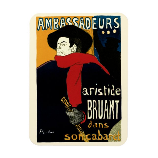 Vintage Art Nouveau Ambassadeurs, Toulouse Lautrec Magnet (Vertical)