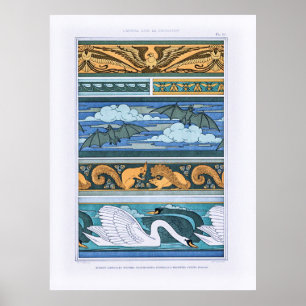 Vintage Art Nouveau Animal Forms in Decoration