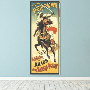 Vintage Art Nouveau, Arabs of the Sahara Desert Canvas Print