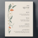 Vintage Art Nouveau Bar Menu Sign Plaque<br><div class="desc">This Wedding Bar Menu Sign from the Art Nouveau Collection showcases a beautiful vintage floral design along with a classic yet modern font choice. Personalise it with your details easily and quickly. Simply press the 'customise it' button to further re-arrange and format the style and placement of the text.</div>