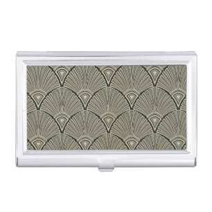 vintage,art nouveau,beige,grey,art deco, french,ru business card holder