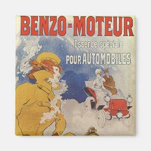 Vintage Art Nouveau, Benzo Moteur by Jules Cheret Magnet