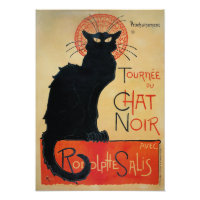 Vintage Art Nouveau Black Cat