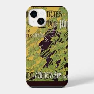 Vintage Art Nouveau Book, Captain Horn Adventures iPhone 14 Case