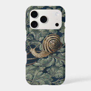 Vintage Art Nouveau Botanical Snail Antique