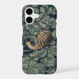 Vintage Art Nouveau Botanical Snail Antique