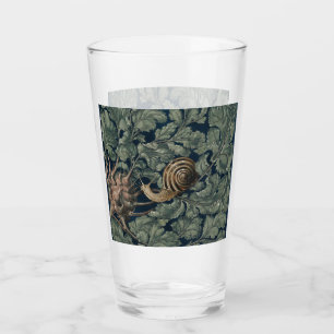 Vintage Art Nouveau Botanical Snail Antique Glass