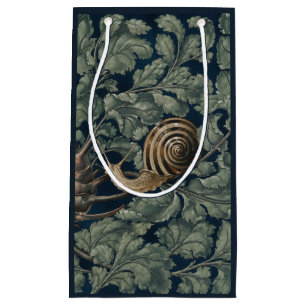 Vintage Art Nouveau Botanical Snail Antique Small Gift Bag
