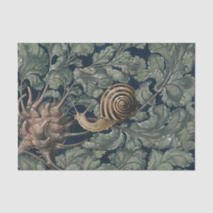 Vintage Art Nouveau Botanical Snail Antique Tissue Paper