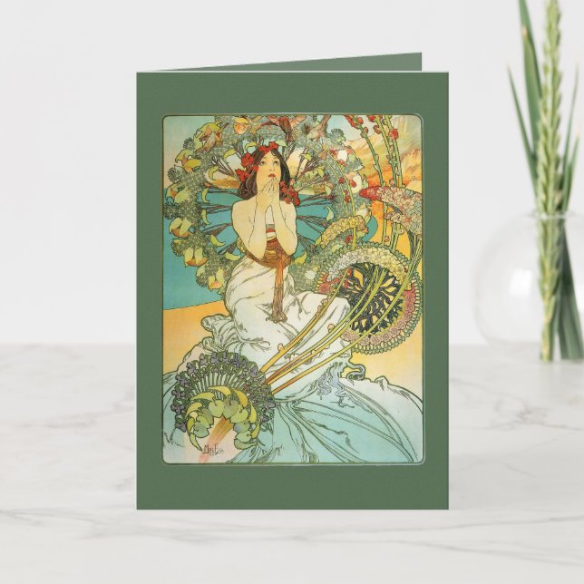 Vintage Art Nouveau Bridal Shower Invitation (Front)