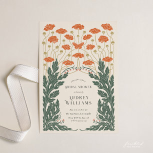 Vintage Art Nouveau Bridal Shower Invitation