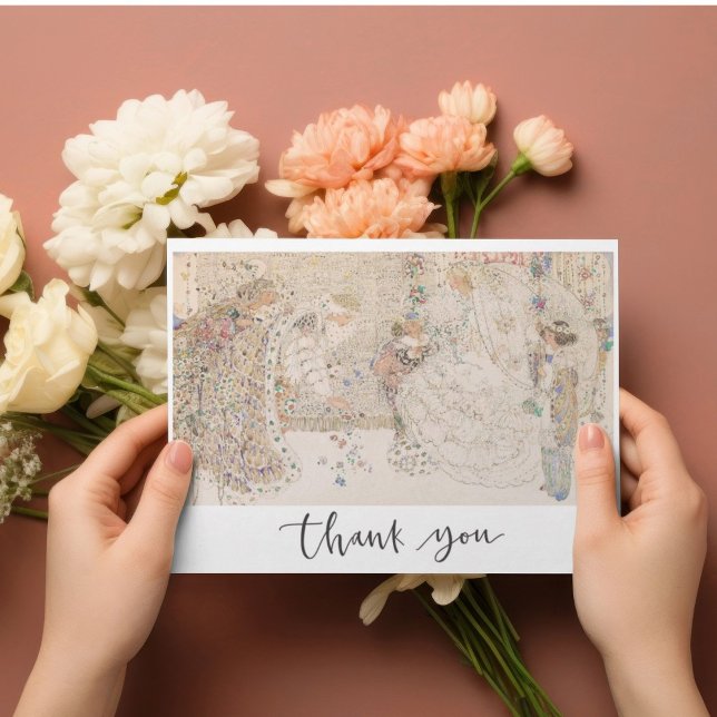 Vintage Art Nouveau Bridal Shower Thank You Card (Creator Uploaded)