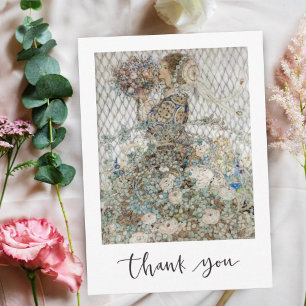 Vintage Art Nouveau Bridal Shower Thank You  Holiday Card