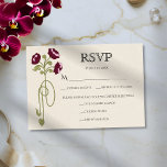 Vintage Art Nouveau Burgundy Pink Flowers Meals RSVP Card<br><div class="desc">Romantic design with Art Nouveau style flowers,  in the colours of burgundy wine and soft blush pink with muted greens on the background of vintage paper. Elegant,  sophisticated vintage fonts complete the timeless and classy look.</div>