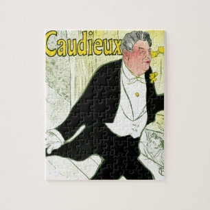 Vintage Art Nouveau, Caudieux by Toulouse Lautrec Jigsaw Puzzle