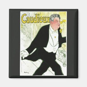 Vintage Art Nouveau, Caudieux by Toulouse Lautrec Magnet