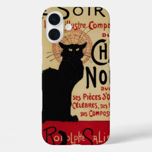 Vintage Art Nouveau, Ce Soir Chat Noir Black Cat iPhone 16 Plus Case