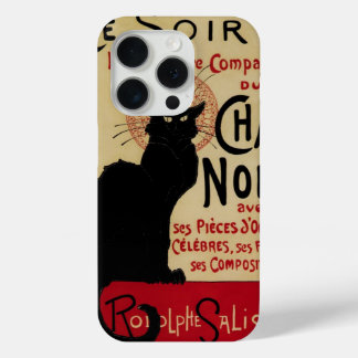 Vintage Art Nouveau, Ce Soir Chat Noir Black Cat iPhone 15 Pro Case