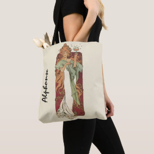 Vintage Art Nouveau, Champagne by Alphonse Mucha Tote Bag