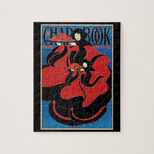 Vintage Art Nouveau Chap Book Thanksgiving Jigsaw Puzzle