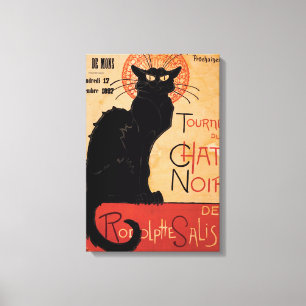 Vintage Art Nouveau Chat Noir canvas print