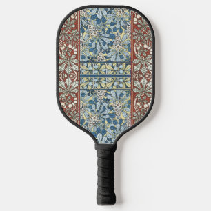 Vintage Art Nouveau Chestnut Floral Pattern Pickleball Paddle
