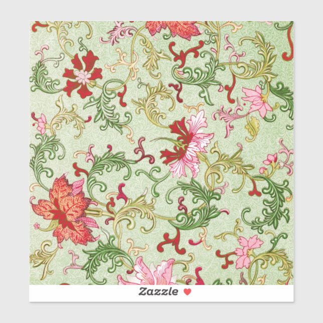 Vintage Art Nouveau Chinese Floral Chinoiserie (Sheet)