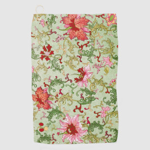 Vintage Art Nouveau Chinese Floral Chinoiserie Golf Towel