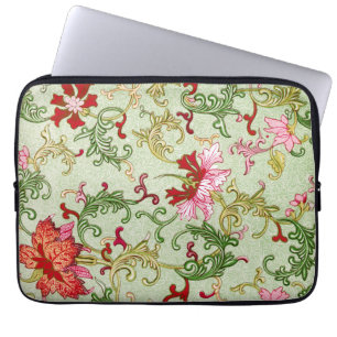 Vintage Art Nouveau Chinese Floral Chinoiserie Laptop Sleeve