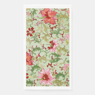 Vintage Art Nouveau Chinese Floral Chinoiserie Napkin