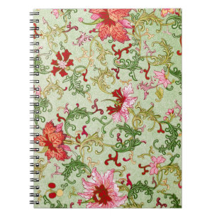 Vintage Art Nouveau Chinese Floral Chinoiserie Notebook