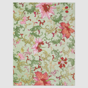 Vintage Art Nouveau Chinese Floral Chinoiserie Tissue Paper