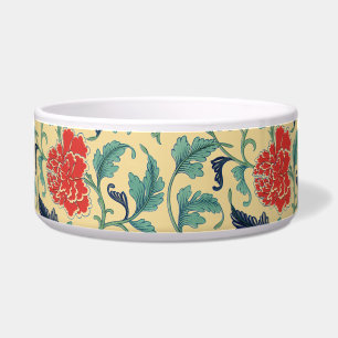 Vintage Art Nouveau Chinese Red Floral Chinoiserie