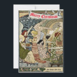 Vintage Art Nouveau Christmas Nativity 1893 Holiday Card<br><div class="desc">This is a digitally enhanced print of a vintage Victorian era 1893 Christmas Nativity scene with Mary,  baby Jesus,  and angels by Art Nouveau artist Eugene Grasset. The text can easily be personalised in this template.</div>