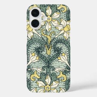 Vintage Art Nouveau Daffodil Narcissus Flowers iPhone 16 Case