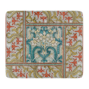 Vintage Art Nouveau Daffodil Pattern Verneuil Cutting Board