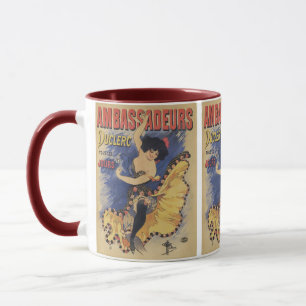 Vintage Art Nouveau Dancer French Poster Mug