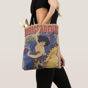 Vintage Art Nouveau Dancer French Poster Tote Bag