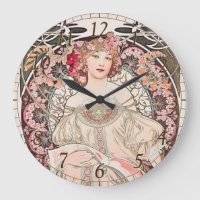 Vintage Art Nouveau Daydream by Alphonse Mucha