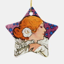 Vintage Art Nouveau Decoration Ornament by Mucha