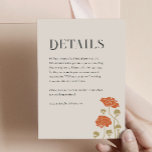 Vintage Art Nouveau Details Enclosure Card<br><div class="desc">This Enclosure Card from the Art Nouveau Collection showcases a beautiful vintage floral design that exudes modern elegance. Personalise it with your details easily and quickly. Simply press the 'customise it' button to further re-arrange and format the style and placement of the text.</div>