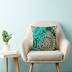 Vintage: Art Nouveau Dual Tone Motif. Cushion